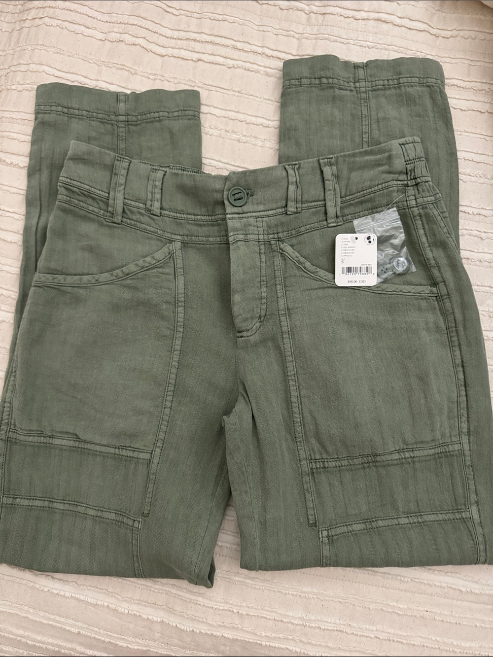 Free People Olive Green Utility Pants
